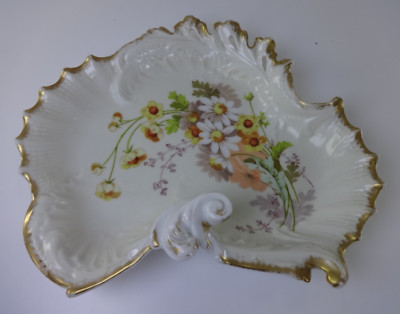 Limoges M Redon Porzellan Austernteller Vintage Floral Design 1973 Chas Jenner Co