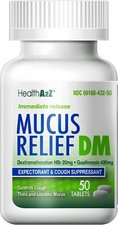 Effective Cough Relief Guaifenesin 400mg Dextromethorphan 20mg 50 Count