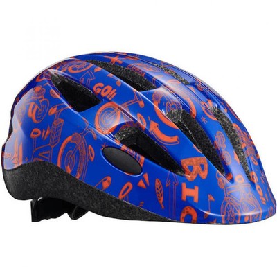 Merida Helm Power 48-54 cm blau/rot - sicherer Kinder-Fahrradhelm mit Top-Bel...