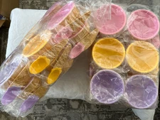 24 Ice Cream Dishes with Spoons 3 colors Party Favors NIB