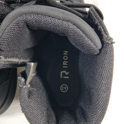 RIDEIRON MS6001 Motorcycle Riding Shoe Men 9.5 Black CORDURA Protective High Top image 12