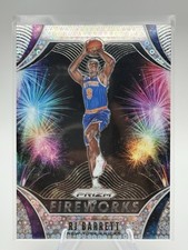 2019-20 Panini Prizm RJ Barrett #27 Fireworks Disco Fastbreak Prizm Rookie