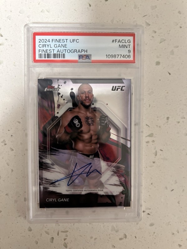 2024 Finest UFC Ciryl Gane Finest Autographs #FACLG PSA 9 SP