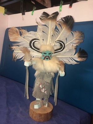 Vintage Navajo Kachina Puppe 15 Zoll Medizinmann von V. Begay