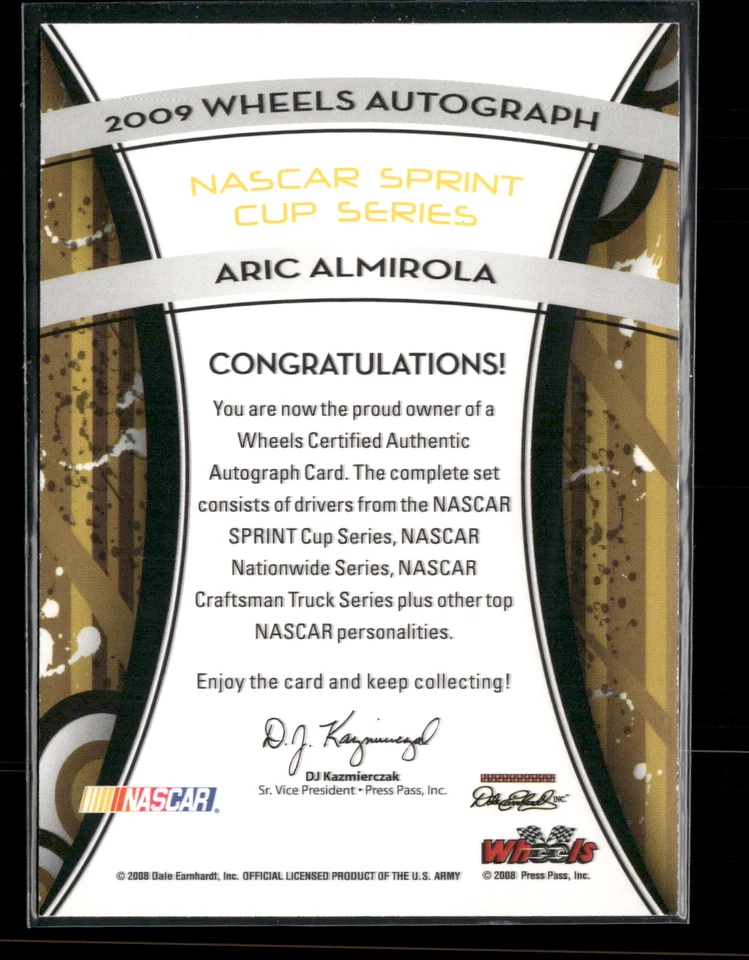 Aric Almirola 2009 Wheels Auto - Image 2 of 2