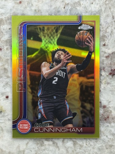 2025-26 Topps Chrome - Cade Cunningham #6 True Yellow Refractor /275