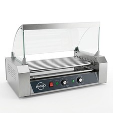 HAXRO Hotdog Grill 7 Roller Commercial Sausage Cooker Machine Catering Unit