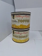 Vintage Candy Food Tin With Pamplet Kathryn Beich Lot Of 2 