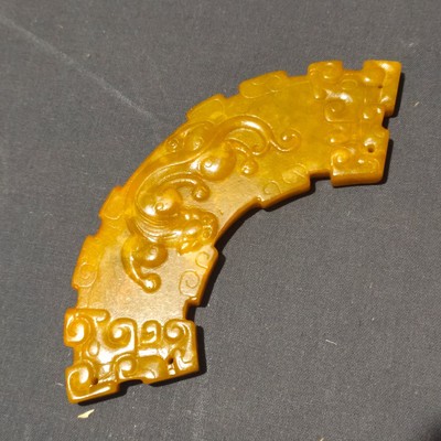 1Pc Collected Crafts: Xiuyu Carving, Panlong Jade, Huangyu Pendant Ornament
