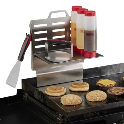 Chef Master Adjustable BBQ Griddle Shelf   Outdoor only, Silver 