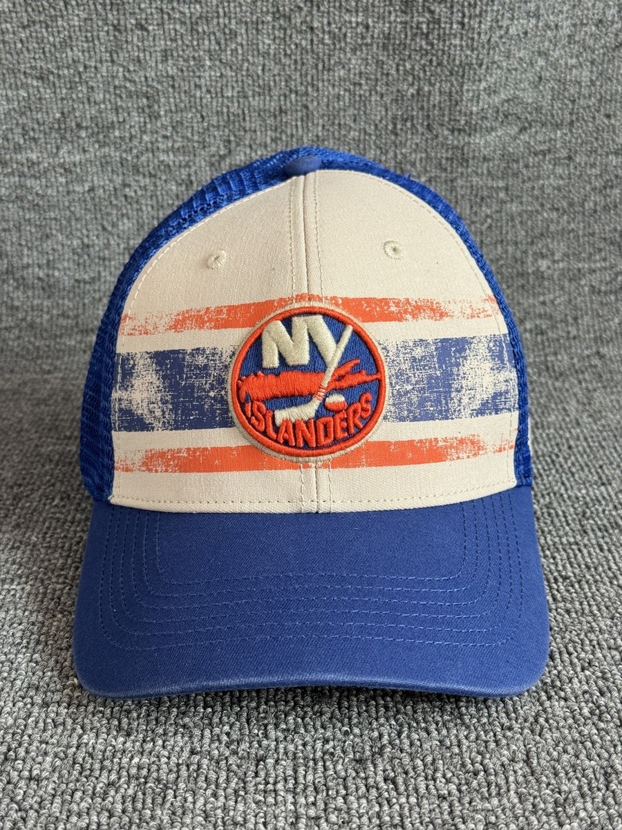 '47 Brand New York Islanders Trucker Snapback Hat Royal Blue White NHL OSFA Mesh