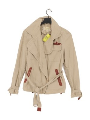 Michael Kors Damen Jacke M Creme 100% Baumwolle Mantel