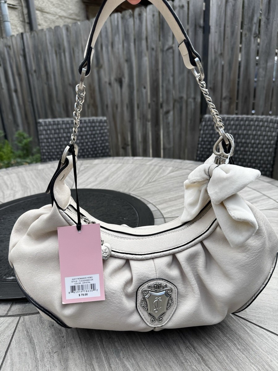 Juicy Couture Crystal White Romance Hobo Shoulder Bag | eBay