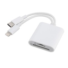 2 in 1 SD Kartenleser Adapter Micro SD TF Card Reader für iPhone iPad Kamera