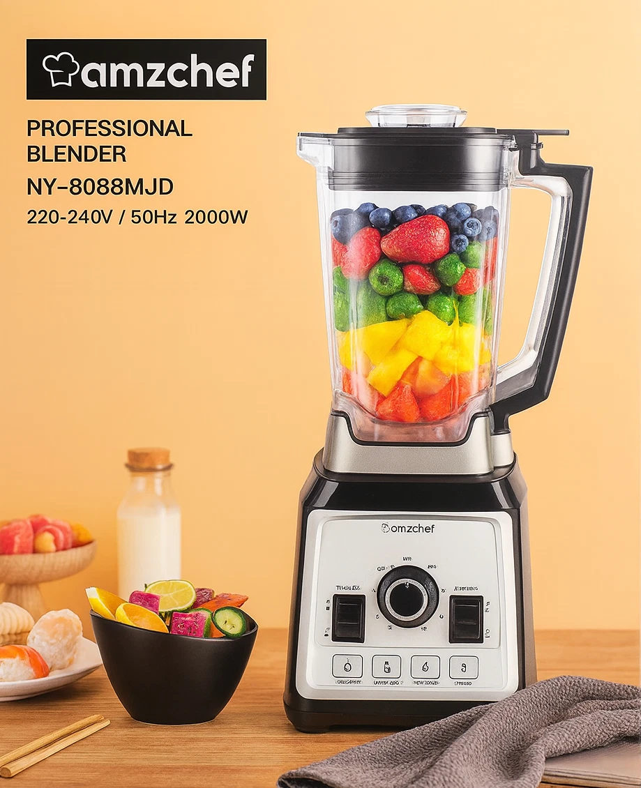 New AMZCHEF 2000W Professional High Power Blender 2L BPA-Free 8 Speed 25,000RPM
Opens in a new windo