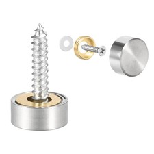 8pcs Mirror Screw Decorative Caps Cover Nails Brushed Stainless Steel 10mm