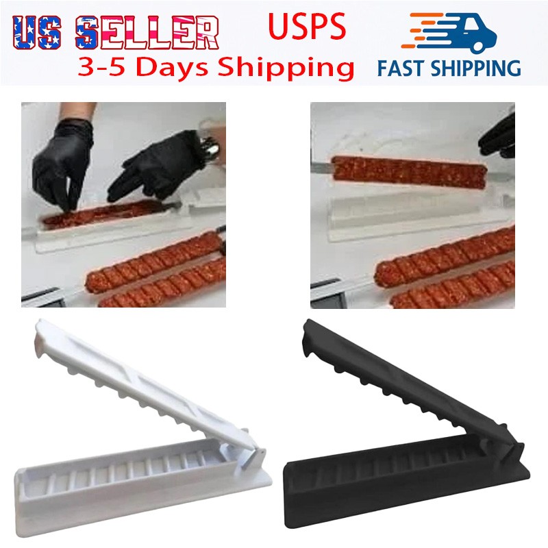 Row Kebab Maker BBQ Tool Meat Skewer Machine Press Reusable Plastic Outdoor BBQ