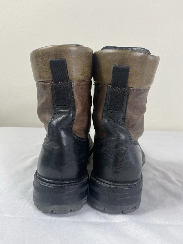 Botas Rag & Bone Spencer Commando 9 Hombre Cuero Combate Color Block Gr Marrón B Foto 4 de 4