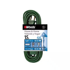 15 ft. 16/2 SPT-2 Multi-Outlet 3 Indoor Light-Duty Extension Cord with Safety