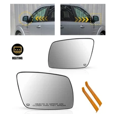 2PCS Front Left Mirror Right Clear Glass Heated Set 2009-2020 for Dodge Journey