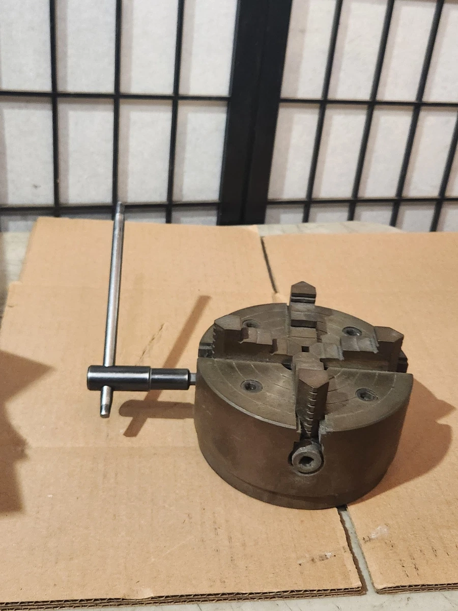 Mandrino Autocentrante Steelex M1062 4 Griffe 20,3 Cm – Per Tornio, Mascelle Reverse E Foro Passante 40,6 Mm