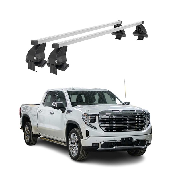 Menabo DachträGer GrundtäGer FüR GMC Sierra Limo 2019-2024 50Kg Stahl Silber 2X-image