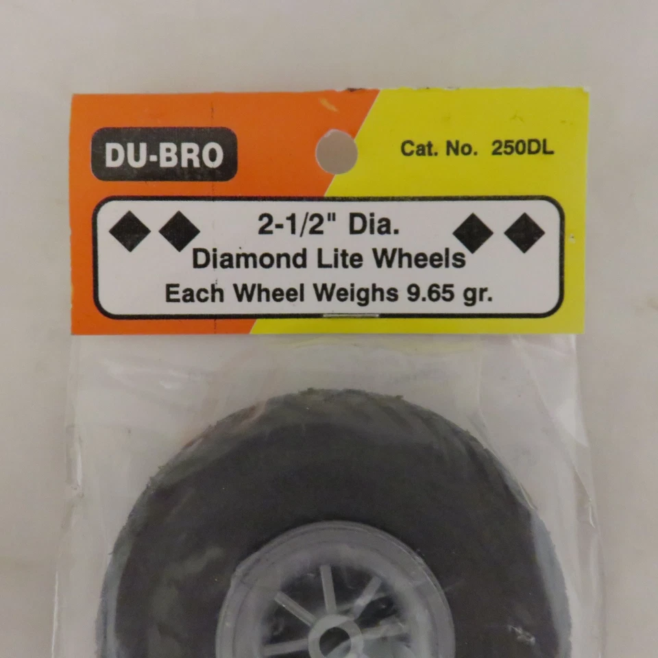 Du-bro 250DL 2.5 in Diamond Lite Airplane Wheels Tire NOS - Image 2 of 4