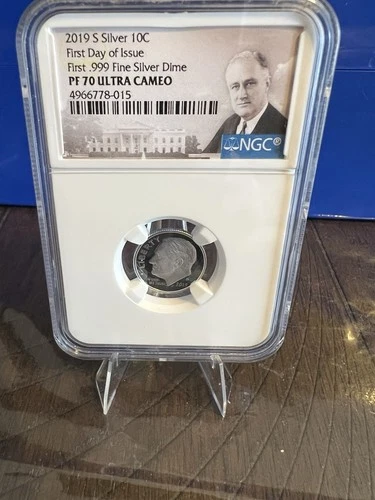 2019 S Silver Proof Roosevelt Dime NGC PF70 Ultra Cameo. FDOI. Low Mint 460,925