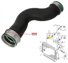 Turbo Schlauch Ladeluftschlauch fur AUDI A3 (8P) 2004-12 TT 06-10 1,9TDI 2,0TFSI