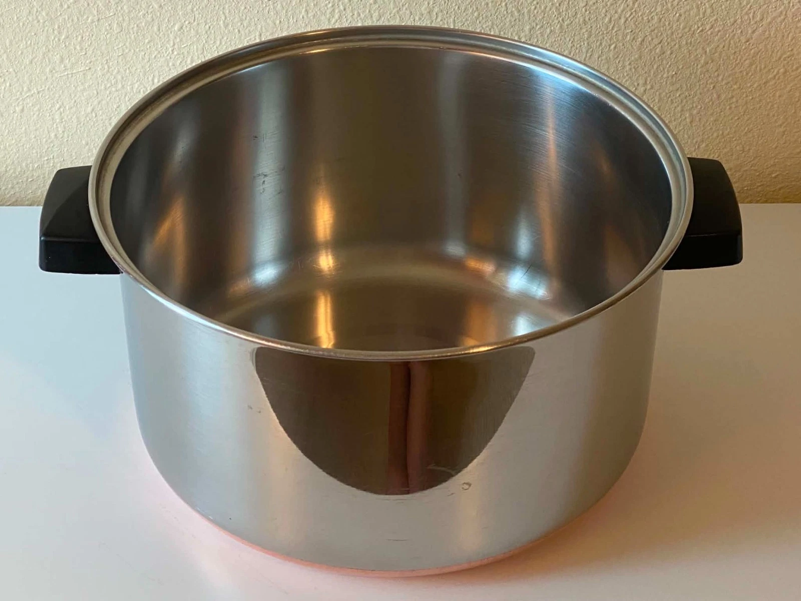 EKCO Flint Stainless Copper Bottom 6 Quart Pot No Lid Vintage USA 171