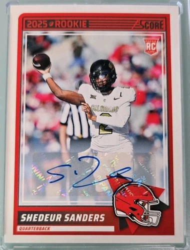 Shedeur Sanders 2025 Score Rookie Auto #15 RC, AU Cleveland Browns Colorado