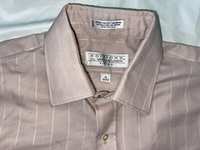 Vintage Men's Shirt Editions Van Heusen L/S Pink sz L 16 32/33 Disco USA Made