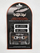 Audio Cassette Head Cleaner Demagnetizer - For Home/auto/portable