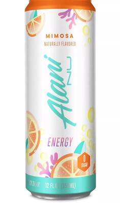Alani Nu Mimosa 12 Cans, Low Calorie Energy Drink, 200mg Caffeine 12 Fl Oz Cans