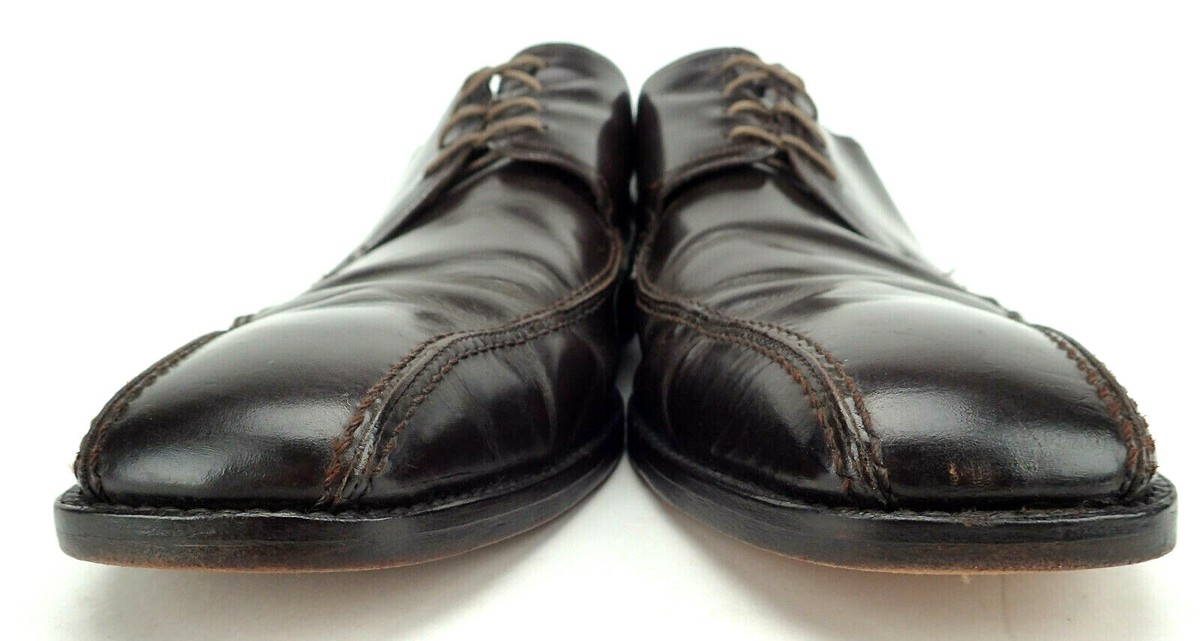 Mezlan Oxford Derby Bicycle Toe Brown Leather Dress Shoes 
