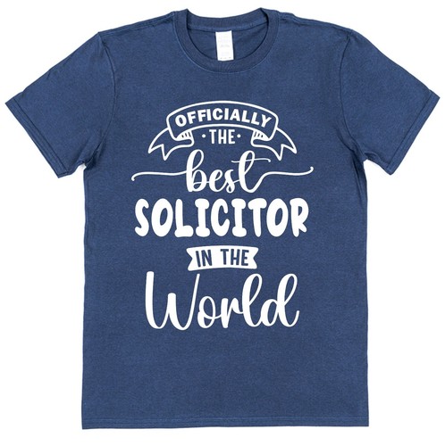 Personalised Best Solicitor T-Shirt Legal Boss Gift Lawyer Law Student Graduate - Picture 8 of 20