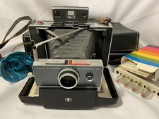 Vintage Polaroid Automatic 100 Land Camera with Leather Case Accessories