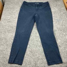 Old Navy Pixie High Rise  Straight Leg Navy Blue Dress Pants Size 10