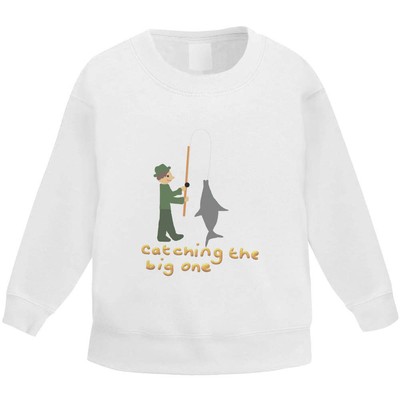 'Catching The Big One' Kid's Sweatshirt / Sweater / Jumper (KW050717)