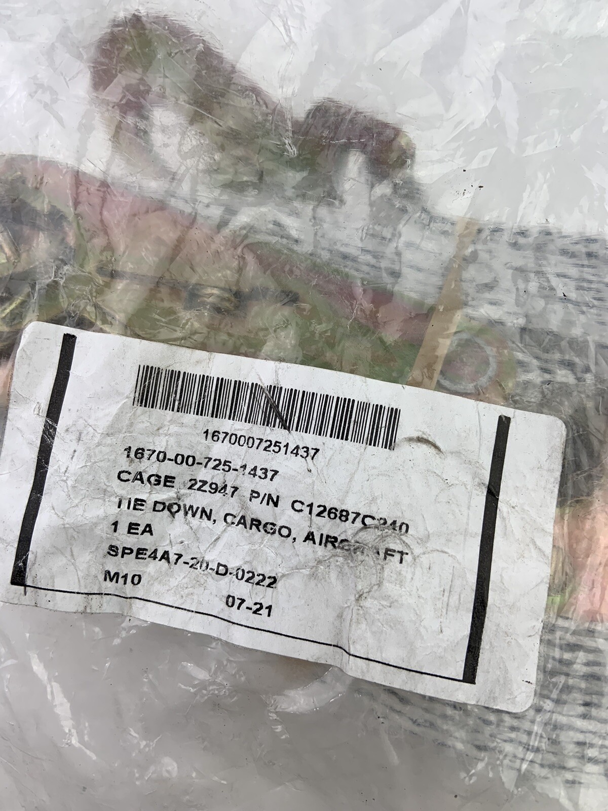 KINEDYNE STRAP TIE DOWN CARGO AIRCRAFT NSN 1670007251437 eBay