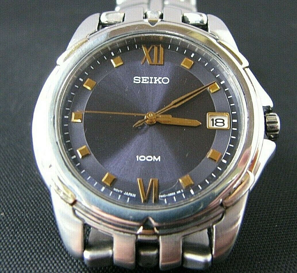 Купить Seiko All Stainless Steel 7N42 Quartz Date Watch на Аукцион из  Америки с доставкой в Россию, Украину, Казахстан