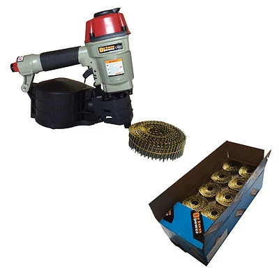 ORION POWER Orion Cn55 Coil Nail Gun with solid case +Flat Coil Nails /Galvanised Package