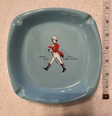 Vintage  6.25'' Blue Johnny Walker Advertising Cigar Ashtray Wade England