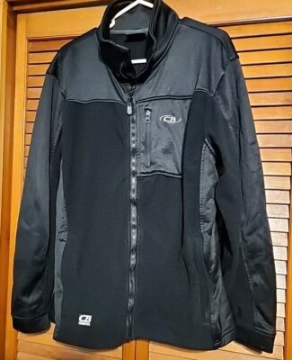 CB Thermotech Jacket Mens M Black Full Zip Softshell Outdoor Casual Coat