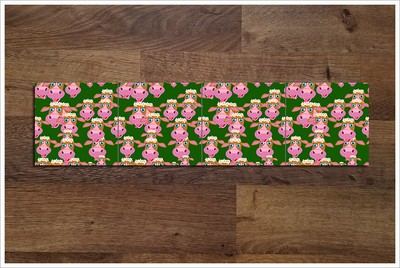 Pink Cows Ceramic Tile Border Kitchen Coffee Bar Bathroom Ebay