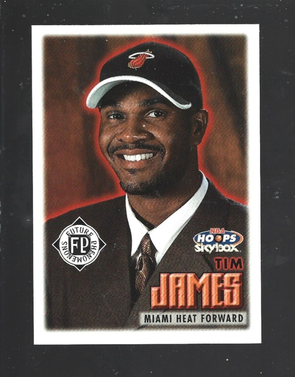 ジェームズハーデン　Topps rookie card NBAカード 1999-00 SkyBox NBA Hoops #183 Tim James rookie card, Miami