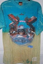 VTG Liquid Blue Star Wars Anakins Pod Racer T Shirt kids Short Sleeve Size L