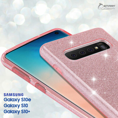 Pink Glitter Shining Bling TPU Jelly Gel Case Cover For Galaxy S10e S10 S10  Plus Australia