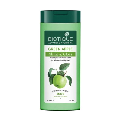 Biotique Ayurveda Green Apple Shampoo & Conditioner  180 ML ,