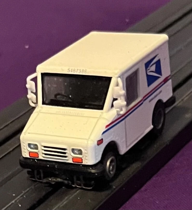 Camión de correo Tyco USPS, chasis Hoslotcar TCR con pasador guía, personalizado Foto 3 de 4